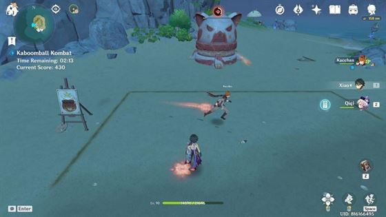 Кооперативный режим Kaboomball Kombat (изображение предоставлено Genshin Impact)