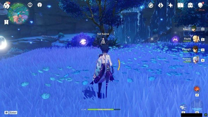 Остров Ватацуми: Игра тэмари - сыграйте в игру с малышом Кудзирай в Геншин Импакт