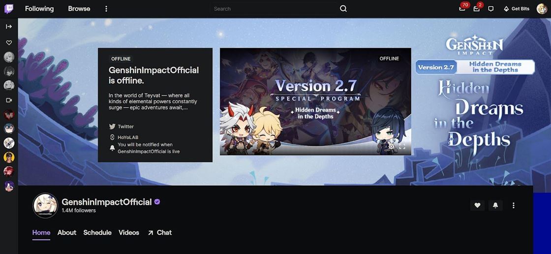 Официальный аккаунт Twitch (изображение через Twitch)