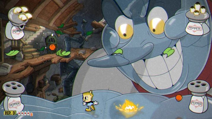 Последний босс в Cuphead DLC: Шеф Солтбейкер