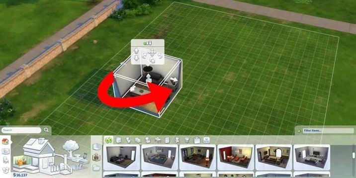 Вращение объекта в The Sims 4.
