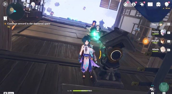 Продолжайте двигаться вперед в разрушенном пространстве в Genshin Impact