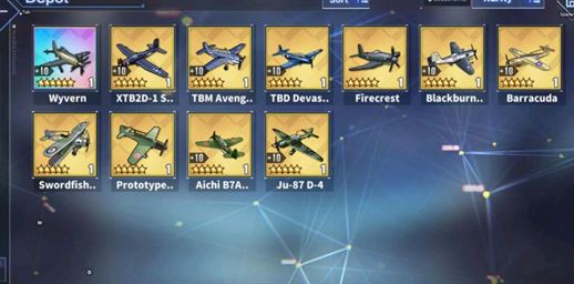 Список уровней Torp Bombers Azur Lane