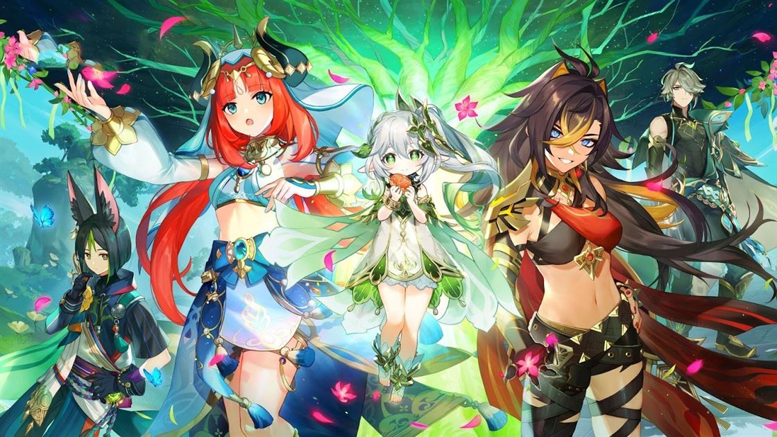 Официальная иллюстрация обновления Sumeru (изображение через Genshin Impact)