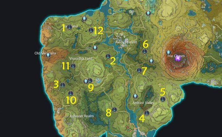 Genshin Impact: Зарождение новой жизни - где найти 12 питомников и васмрти