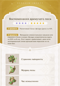Genshin Impact: Воспоминания дремучего леса - где найти артефакты, кому подходят и с чем комбинировать