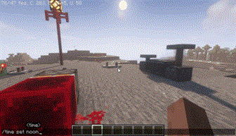 Как установить время на полдень в Minecraft