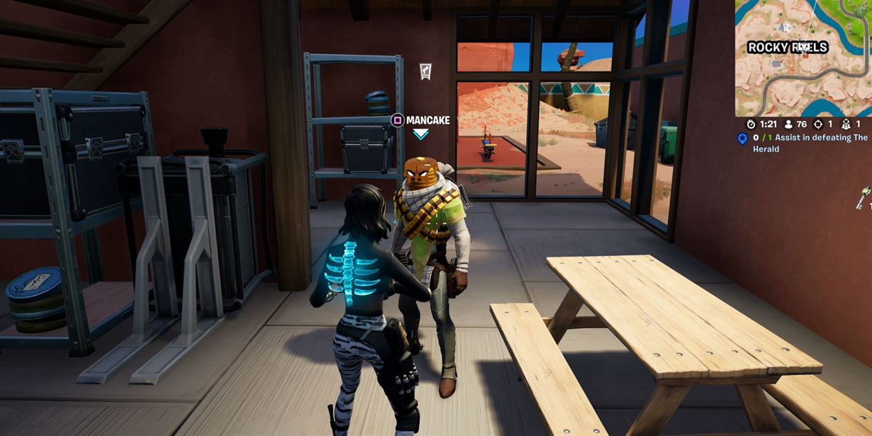 Расположение Fortnite NPC Mancake