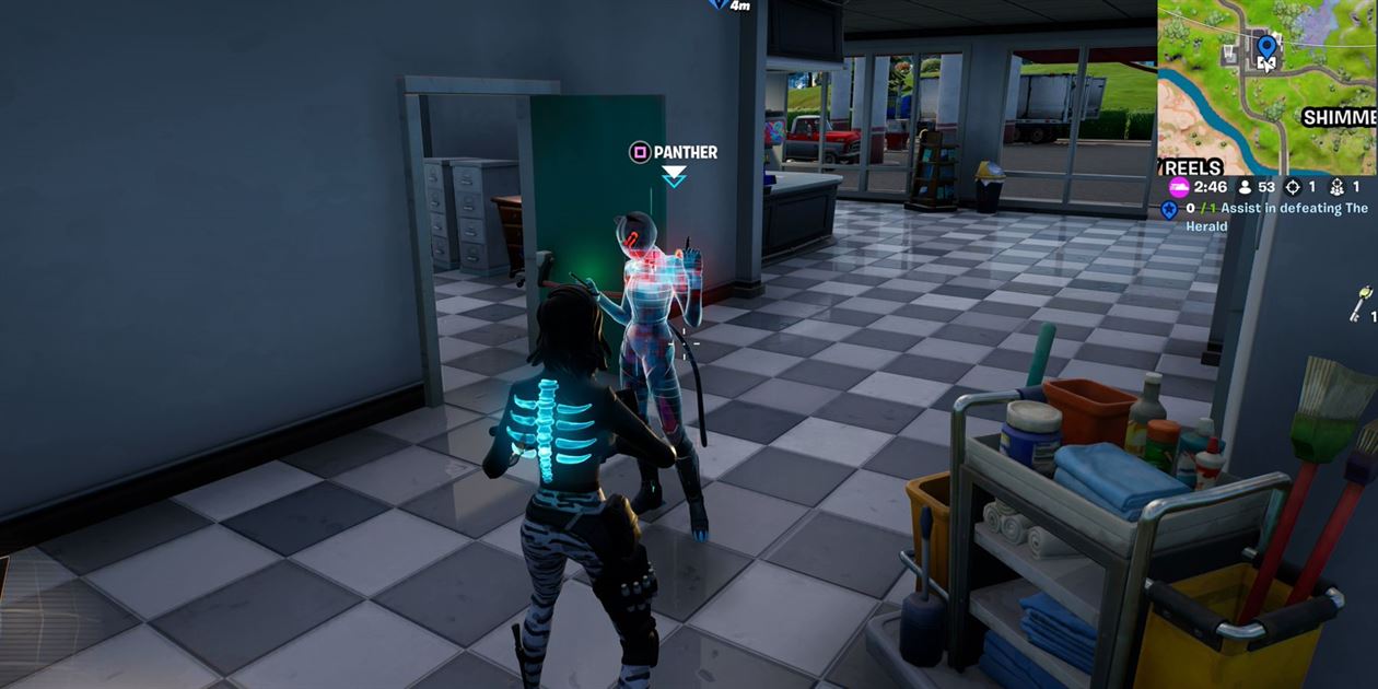 Местонахождение Пантеры в Fortnite NPC