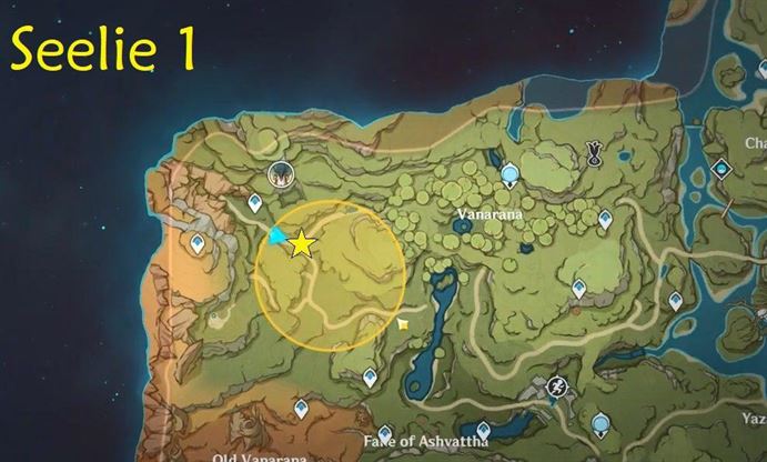 Подсказка области сокровищ 2 на лугах Вишудхи в Genshin Impact 3.0