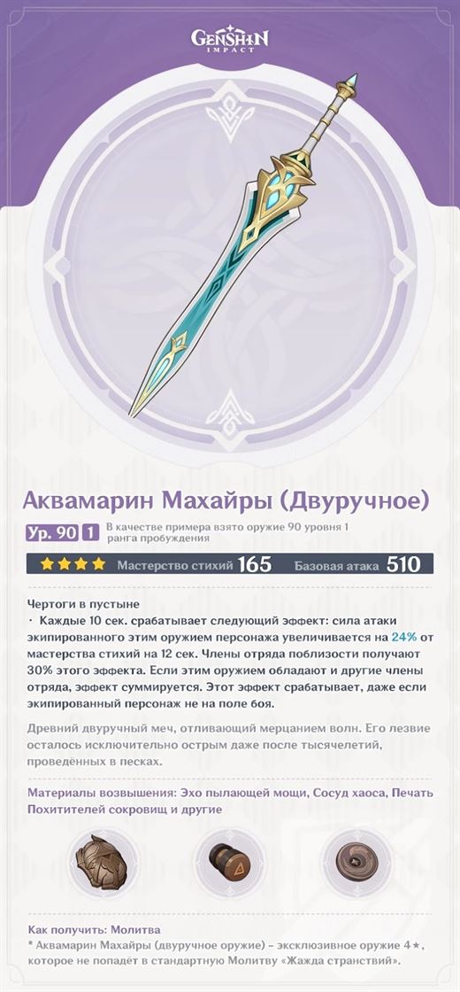 Genshin Impact: Аквамарин Махайры - как получить и кому подходит