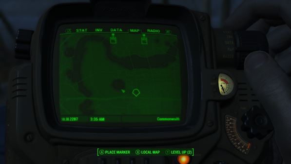 Расположение водохранилища Честнат-Хиллок в Fallout 4