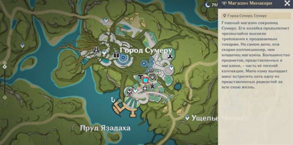 Сувенирная лавка Сумеру в Genshin Impact: где найти , как открыть и что можно купить