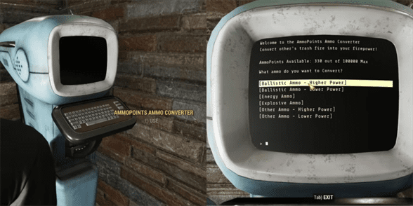 Как использовать преобразователь боеприпасов в Fallout 76