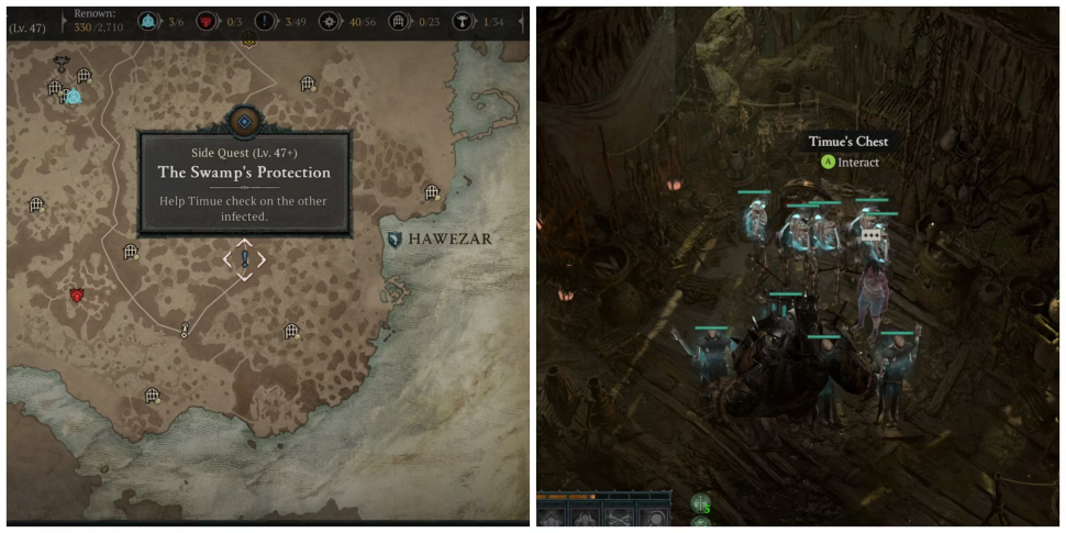 Прохождение побочного квеста Защита болота в игре Diablo 4
